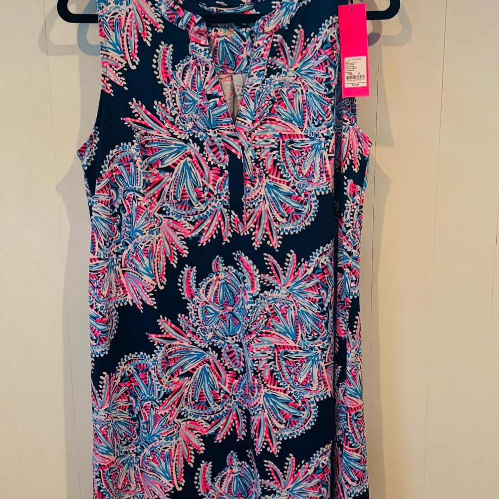 Lilly Pulitzer Blue and Pink Patterned Dress
